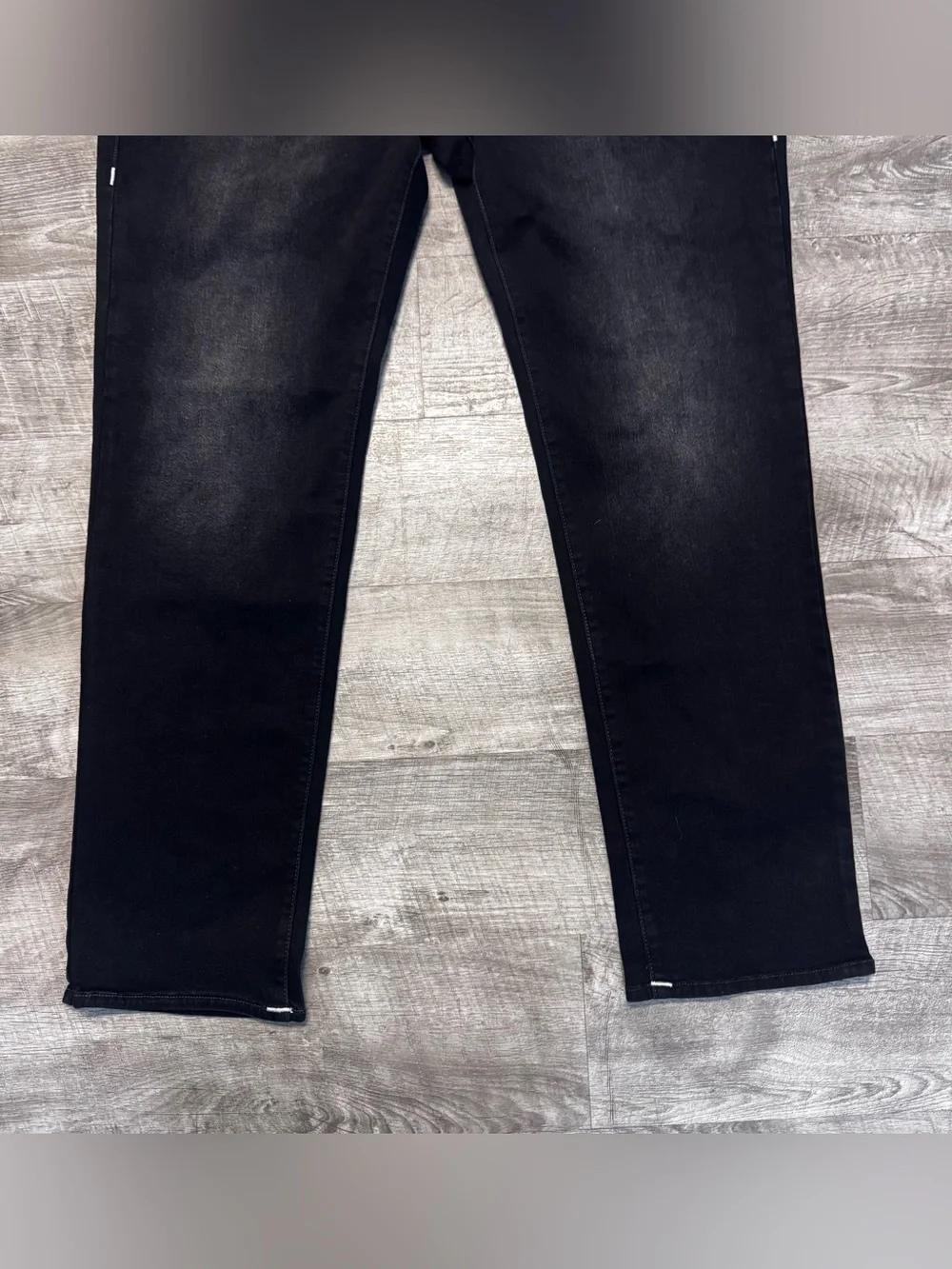 True Religion Rocco Relaxed Skinny Black Wash Denim Jeans Mens Sz. 40
